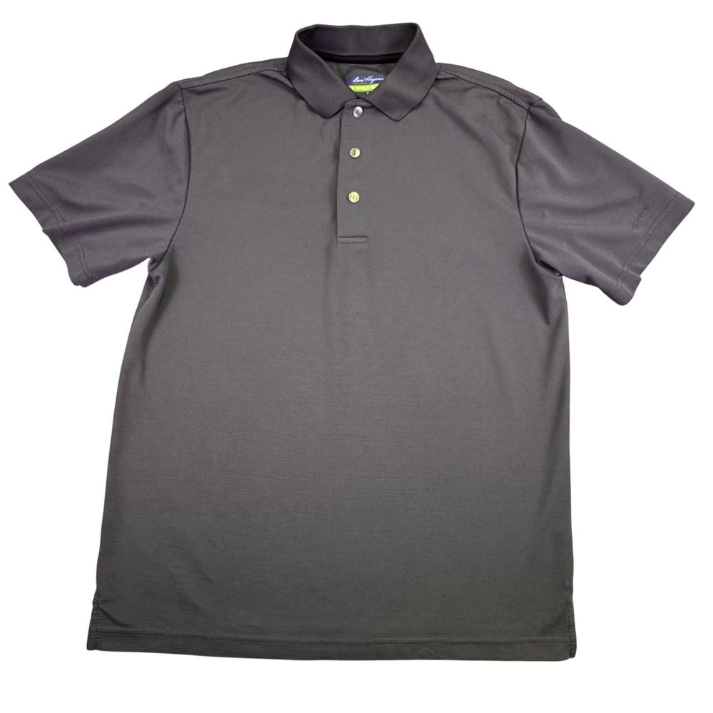 Ben Hogan Polo Shirt Men's Medium Golf Athletic Performance Grey‎ Micro Stripe